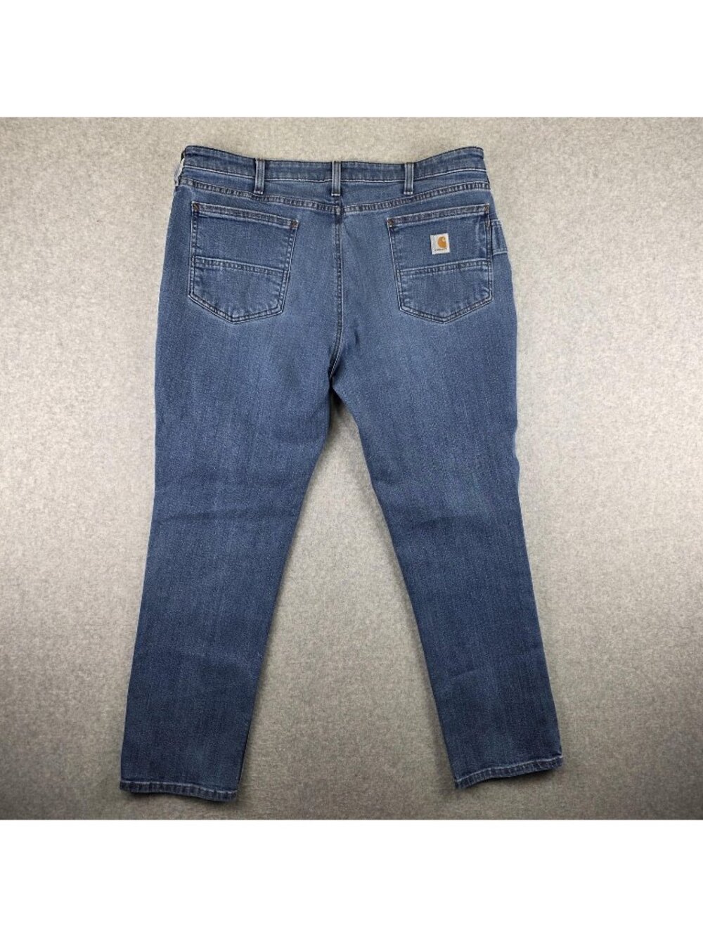 Carhartt Jeans Womens 16 Short Relaxed Fit Straight Blue Stretch Denim Workwear